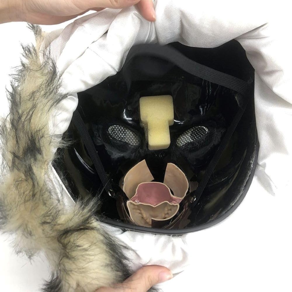 Realistic Wolf Scary Horror Mask with Moving Halloween Costume Mask, Mouth, Animal-themed (Wolf) [Product Code]