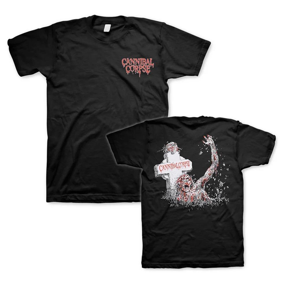 Camiseta Unisex con Estampado de Póster de Álbum de la Banda de Death Metal Cannibal Corpse Nueva de Verano Holgada Estilo Harajuku Cuello Redondo 100% Algodón