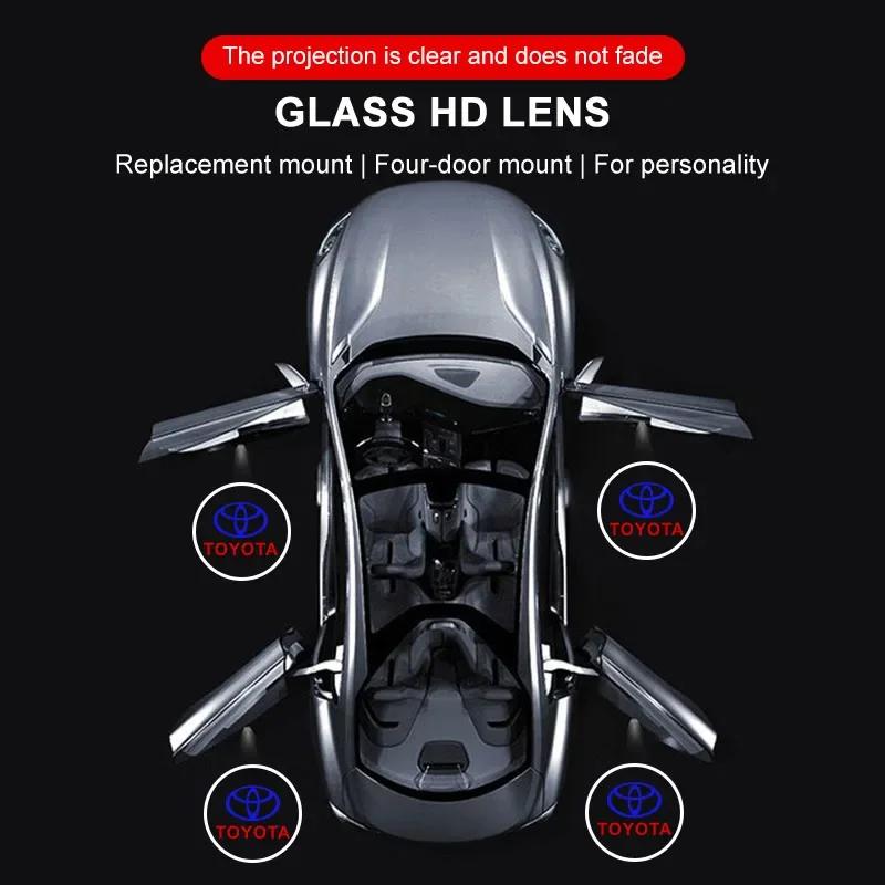 2PC/SET Car Door Welcome Light Led Car Projector Lamp for Toyota Corolla Yaris Chr Auris RAV4 Camry Highlander Car Accessories
