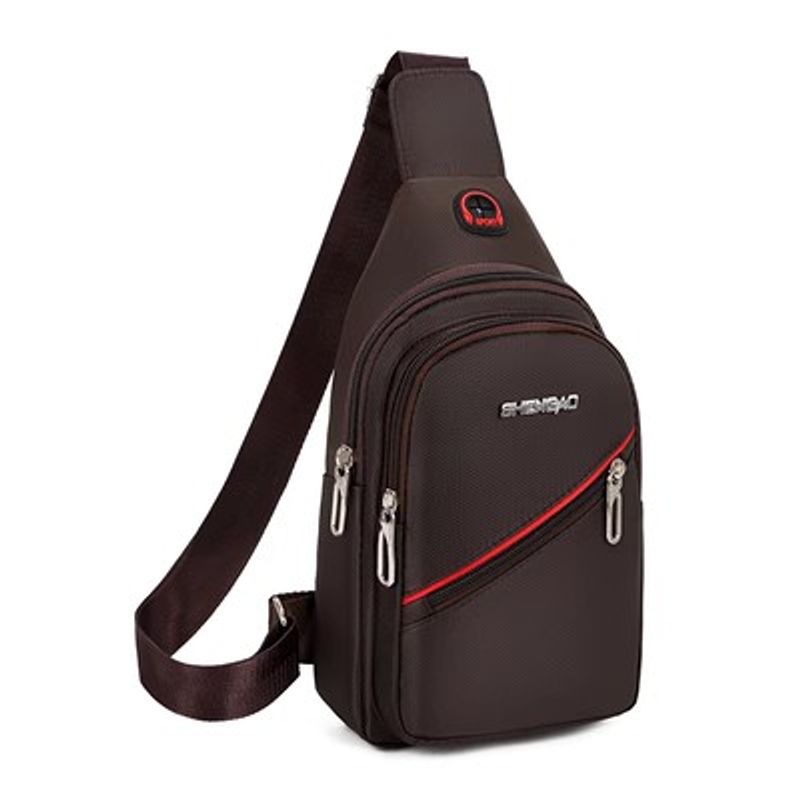 

Мужская повседневная холщовая сумка через плечо Brown [9901]]