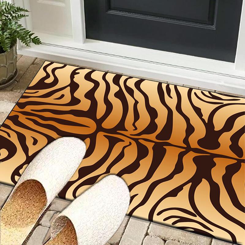 Tiger Stripes Pattern Design Office Rug Chair Mat, Entryway Carpet, Suitable for Front Door, Bedroom, Living Room, Desk, Holiday Gift