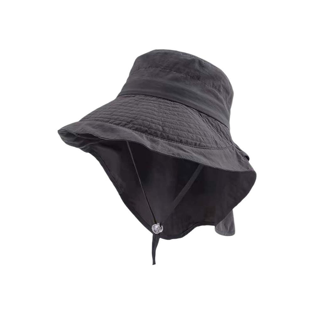 

Portable Neck Protection Hat Solid Color Neck Cover Hiking Cap Sunshade Shawl Cap Travel