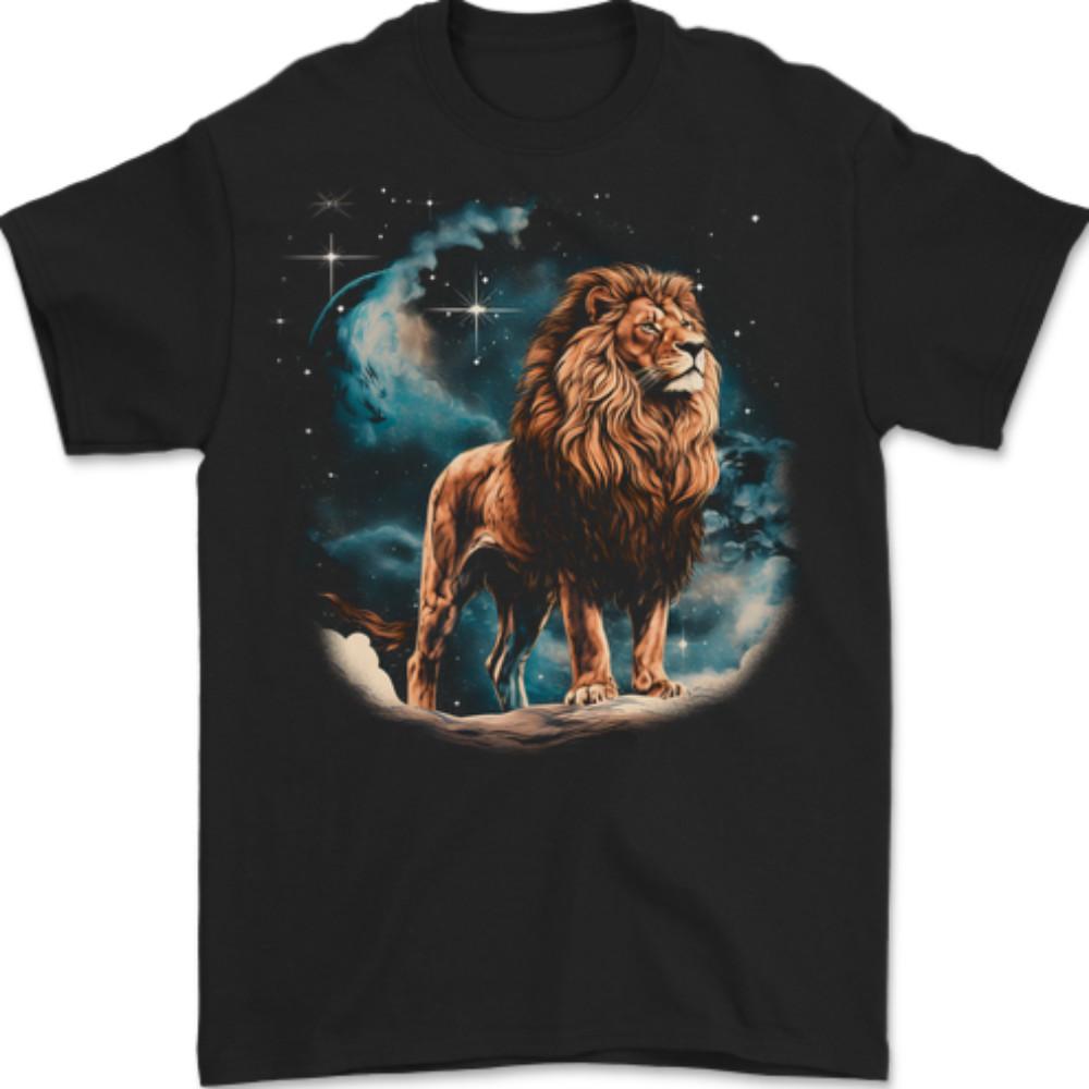 Majestic Fantasy Lion Mens T-Shirt 100% Cotton S разноцветный