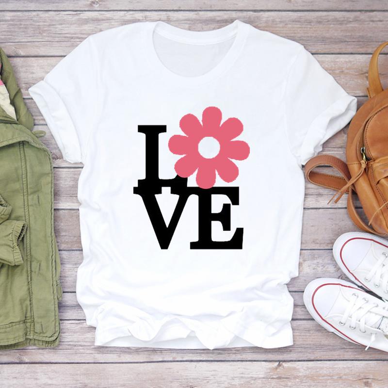 Women Print Lady Tee Top Dragonfly Flower Trend 90s Clothing Casual Short Sleeve Fashion Tshirt Female Graphic T-shirts