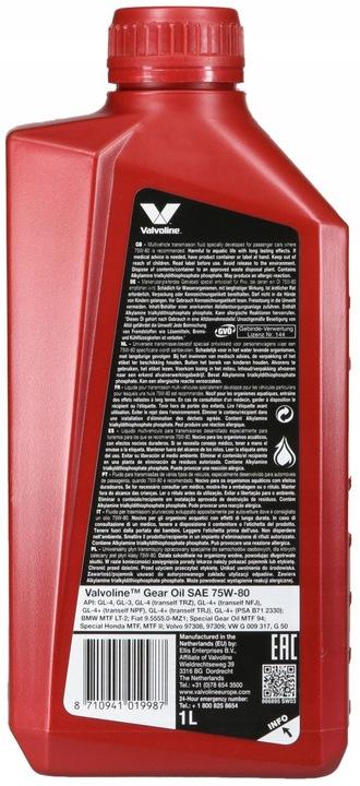 Olej Valvoline 75W Gear Oil 1L