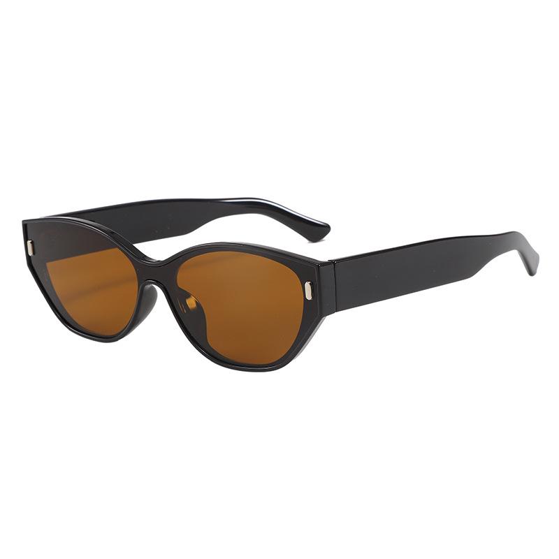 Stylish Retro Metal Cat-Eye Sunglasses for Women – High-End Fashion Brand
