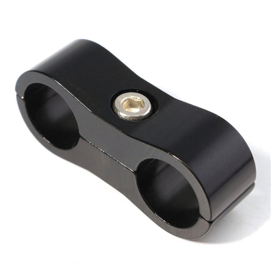 4pcs Black AN -6 AN6 14MM Braided Hose Separator Clamp Fitting Adapter Bracket