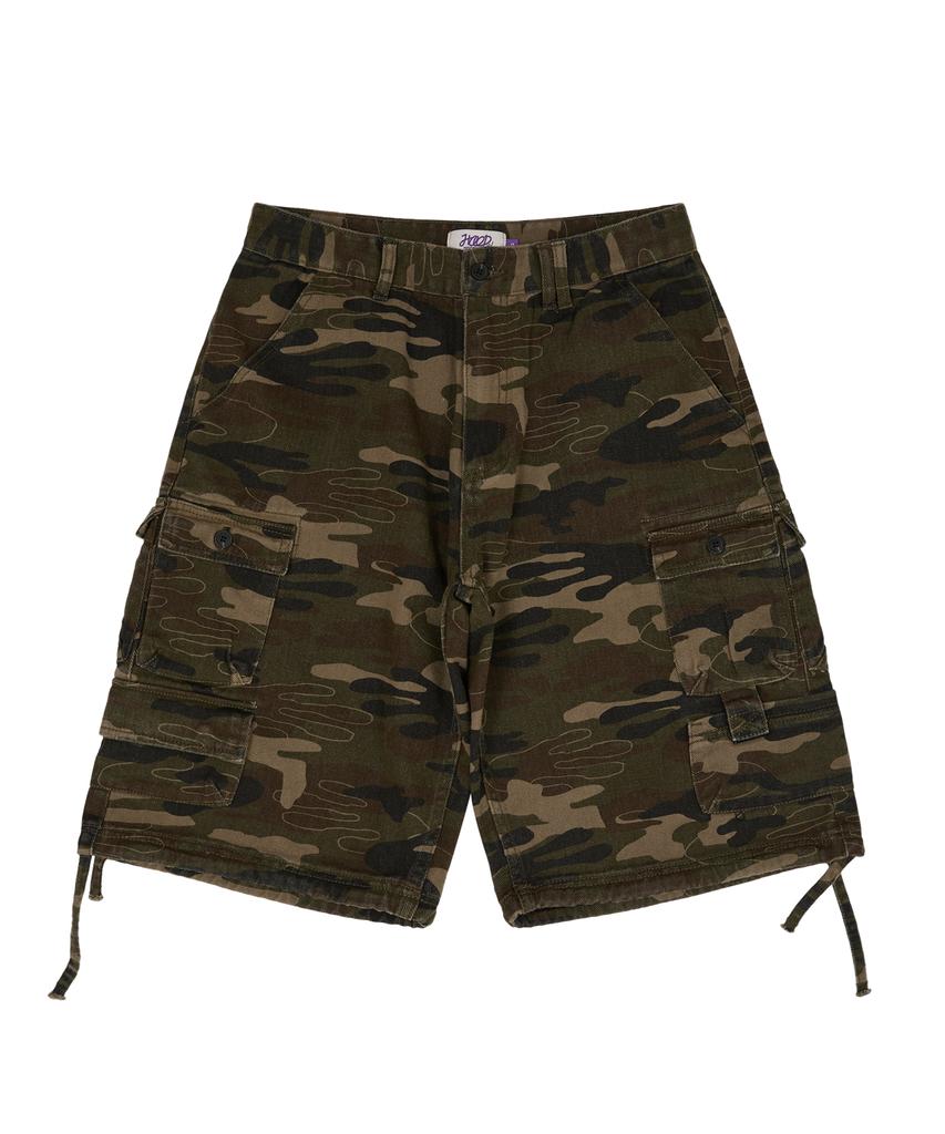 HOODHOOD Camo Bermuda Cargo Denim Pants Khaki