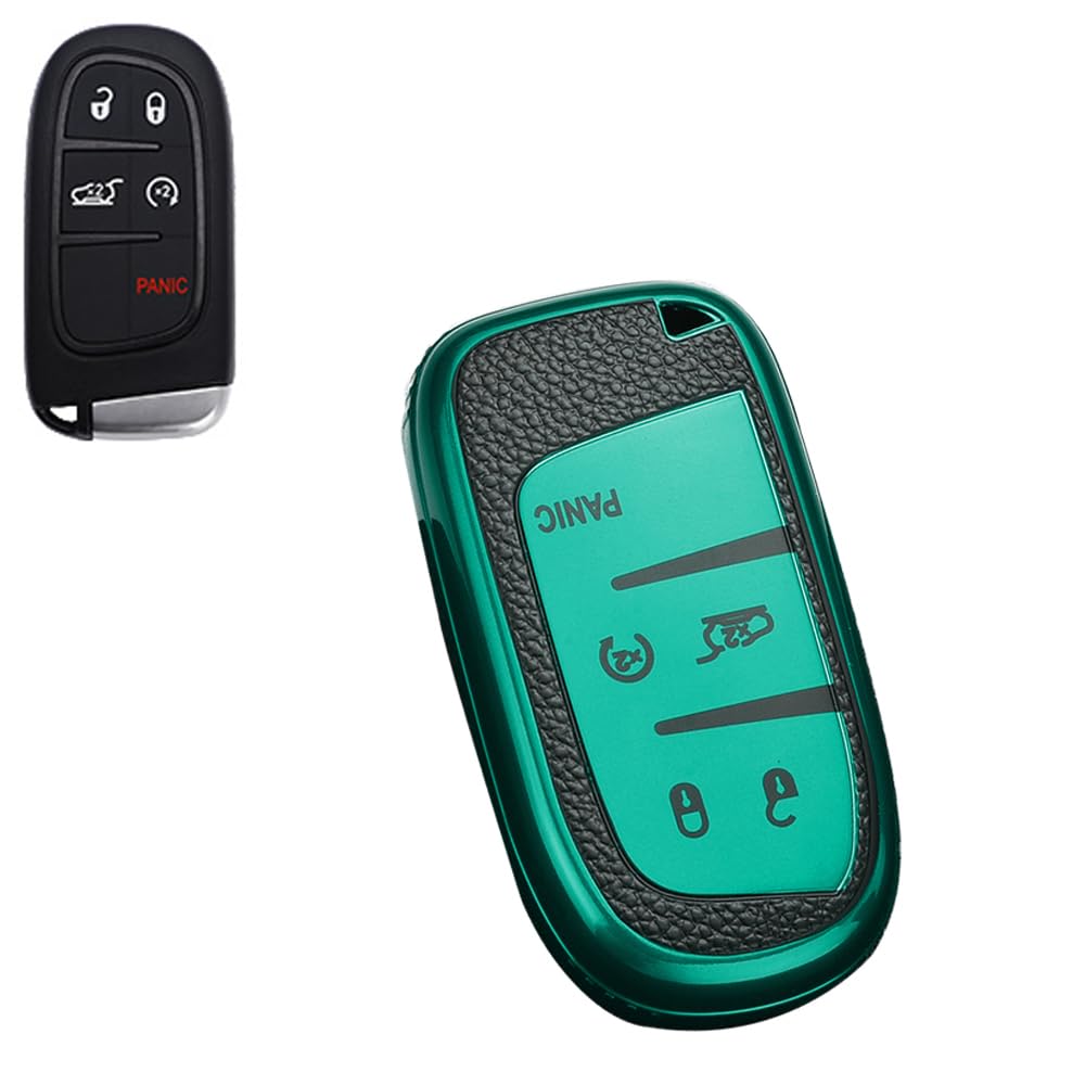 

[SANRILY] Jeep Smart Key Case, Key Cover, Key Protection, Keychain, For Jeep Cherokee Grand зелений