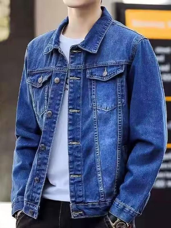 Men's Trendy Korean Style Denim Jacket - Spring/Autumn Casual All-Match for Teenagers & Students