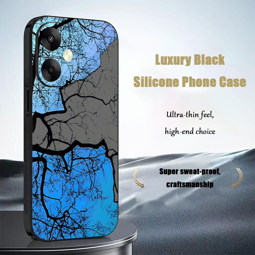 Tree design Beautiful Hot Phone Case For Xiaomi Redmi 14C 13C 12C Note14 13 12 11 10 Pro Plus S Soft Black Phone Cover
