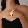 European and American Baroque Round Irregular Arc Women's Ring