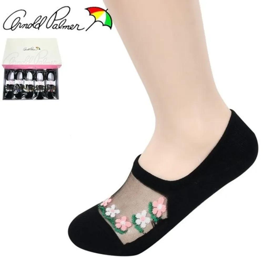 Arnold Palmer Instep Mesh Ladies Mono Floral Pattern Socks 24cm