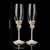 Luxury Bowknot High Footed Wine Glass Enamel Red Wine Cups Handcrafted Goblet for Wedding Champagne Glass Sets Anniversary Gifts