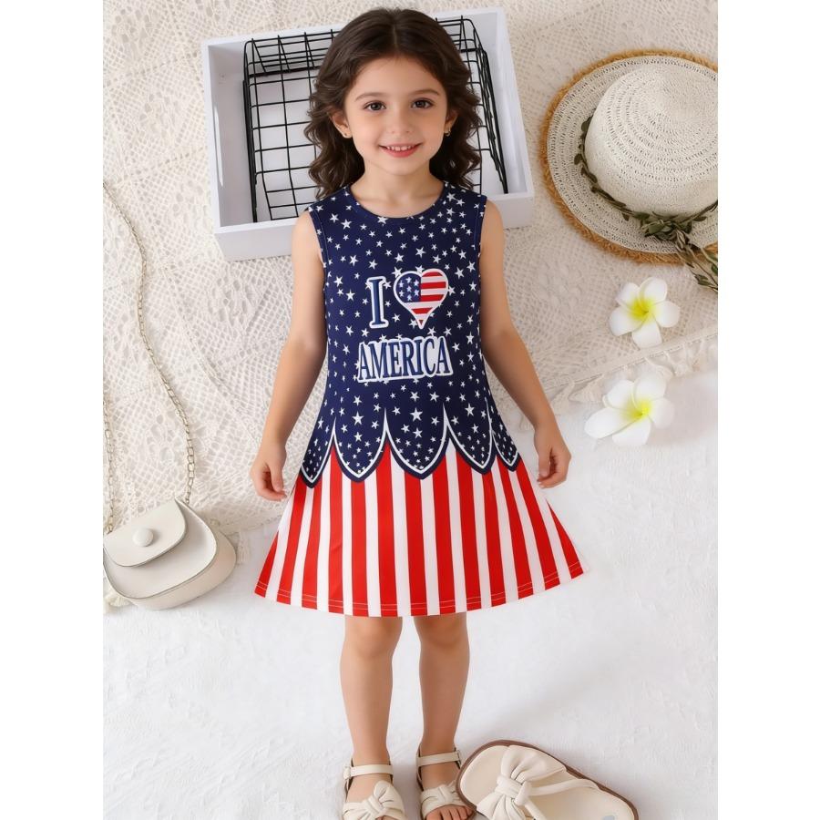 Dziewczęca sukienka kamizelka bez rękawów z okrągłym dekoltem codzienna urocza patchwork kontrastowy kolor sukienka księżniczki druk cyfrowy 3D