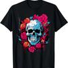 Skull & Roses T-Shirt für Herren Damen T-Shirt