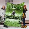 Borussia Monchengladbach logo printed throw blanket—soft,warm;versatile blanket for all seasons—perfect as &air-conditioning throw,nap blanket