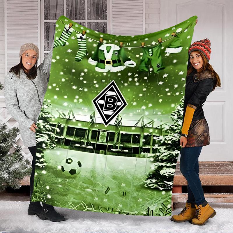 Borussia Monchengladbach logo printed throw blanket—soft,warm;versatile blanket for all seasons—perfect as &air-conditioning throw,nap blanket