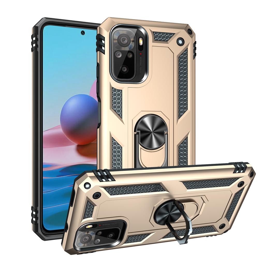 Hülle Xiaomi Redmi Note 10 Armor Robust Militärisch Stoßfest Autohalterung Magnetring Hülle für Xiaomi Redmi Note 10 5G Note10