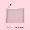Large Capacity Transparent Nylon Mesh Document Bag - A4 Student and Office Zipper Storage Bag