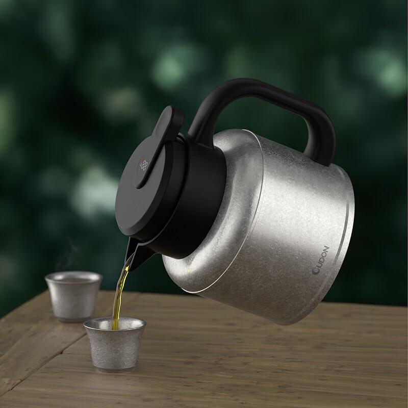 OUDON 950ml Pure Titanium Insulated Tea Pot with Temperature Display