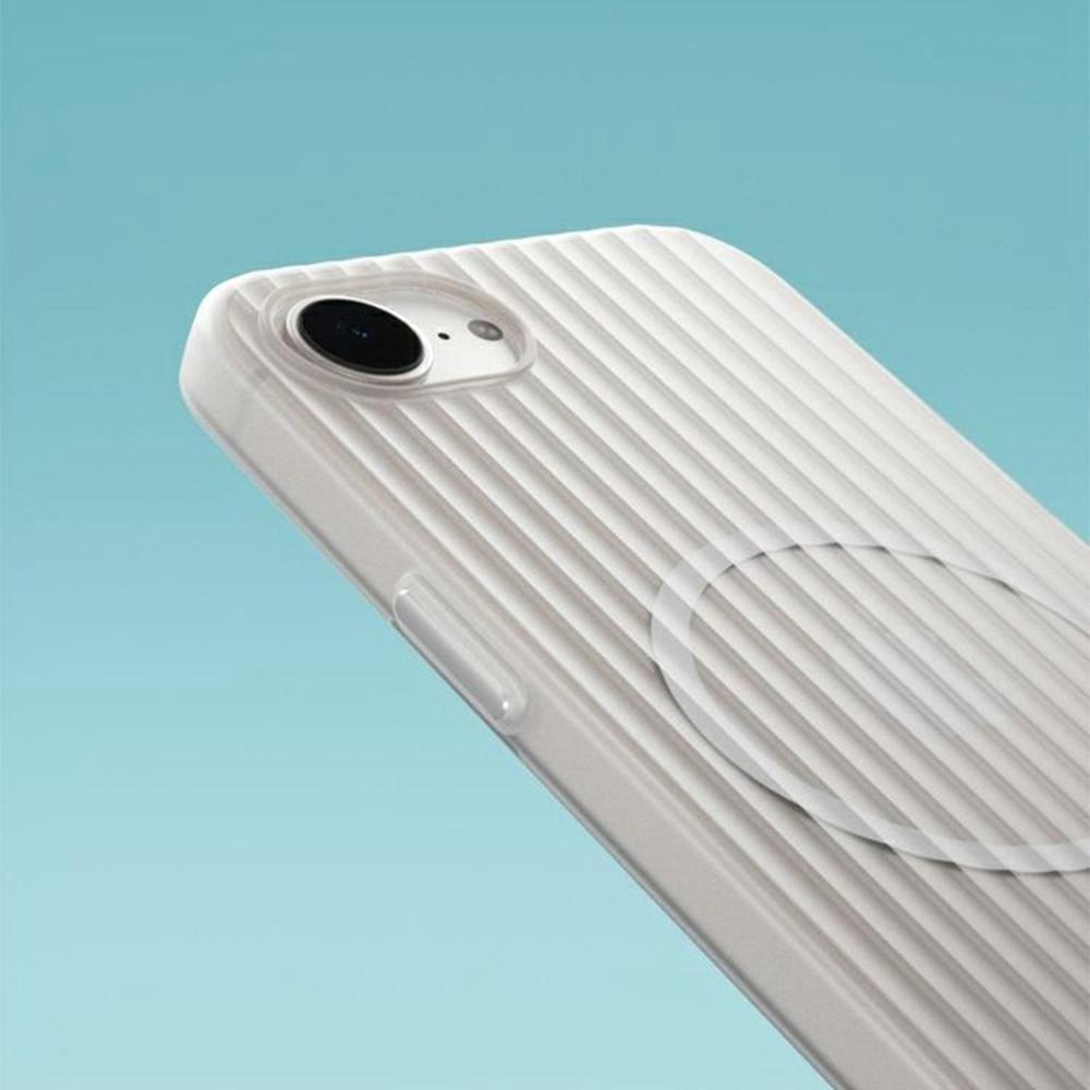 For iPhone 16e Case Compatible with MagSafe Corrugated Texture Hard PC Phone Cover