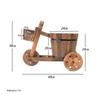 Retro Style Carbonized Wood Tricycle Planter for Succulents - European Pastoral & Japanese Inspired Decor