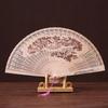Fragrant Wood Fan Carved Double-sided Hollow Folding Fan Chinese Style Classical Women's Artistic Fan Gift Box Random Pattern