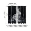 2 pcs   filtering curtains (excluding rods   non-movable   without batteries) Chic Line Art Rabbit_00015 for use in bedrooms and