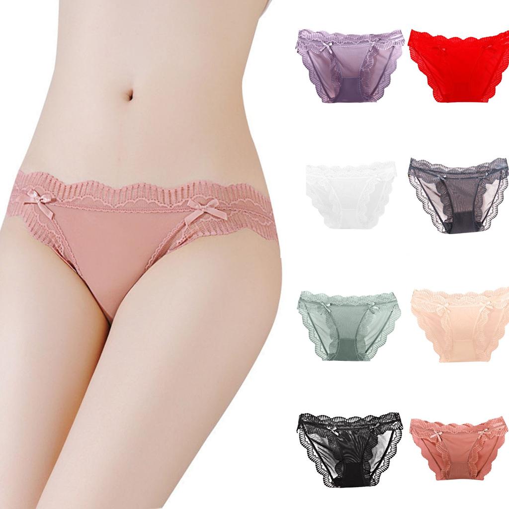 Women Sexy Tulle Lace Low Waist Sensuality Panties Underwear