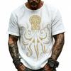Men's Linen Short Sleeve T Shirt with Print Crew Neck Casual Loose Fit Lightweight Summer Top for Everyday Wear