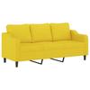 Vidaxl 3-Osobowa Sofa Wypoczynkowa Z Poduszkami, Jasnożółta, 180 Cm