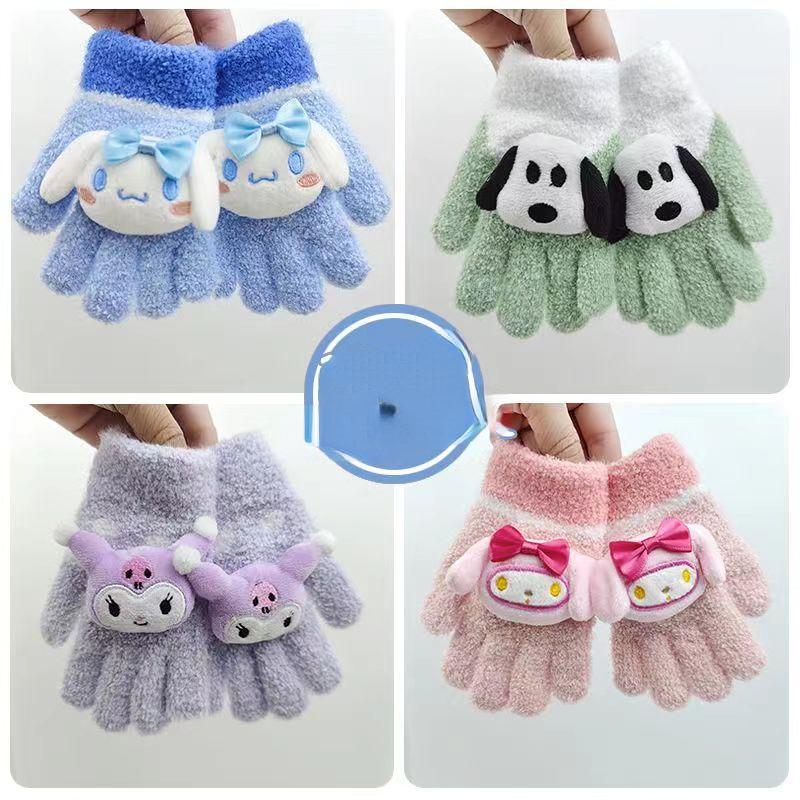 Child gloves For Newborn Baby Glove Winter Cartoon Flip Over Child Glove Cute Girl Gloves Warm Boy Five Finger Homework Glove