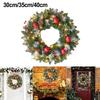 Red Green Christmas Wreath for Holiday Home Decoration For Front Door and Party Use Made from Plastic Material