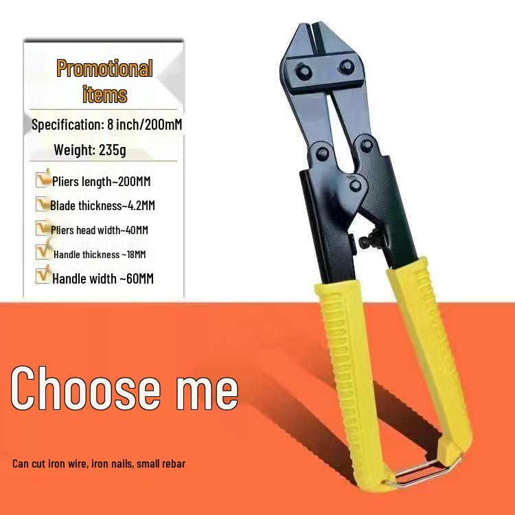 8-inch Iron Wire Cutting Pliers with Vise Grip and Demolding Shears
