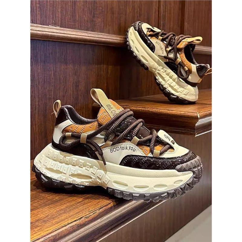 Winter new thick-soled soft-soled comfortable low-top dad shoes casual sneakers ok