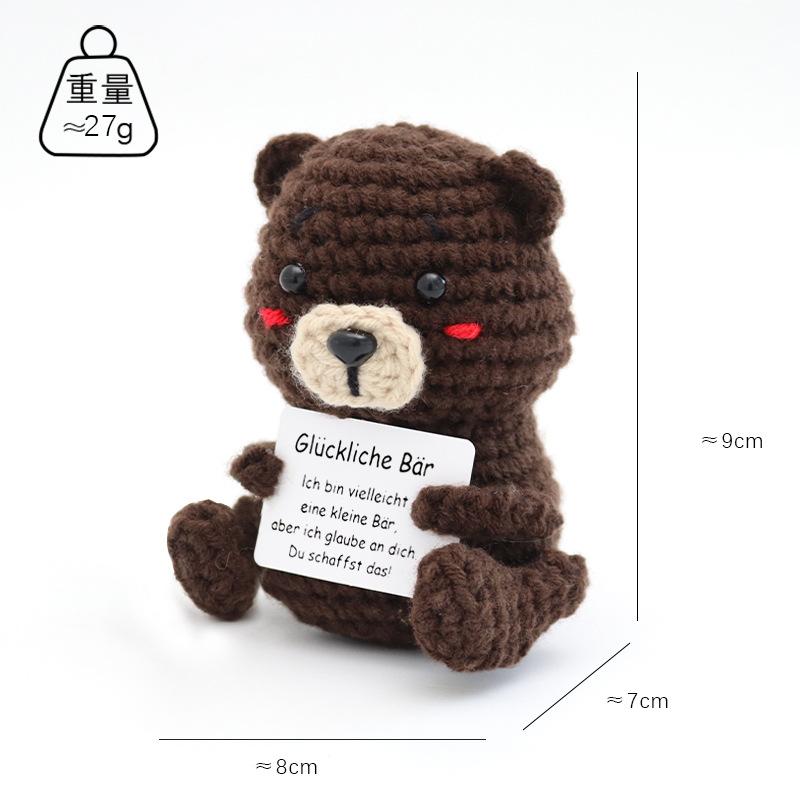 Cute Handwoven Doll Emotional Support Crochet Doll Knitted Mini Animal Lovely Gift Desk Accessories