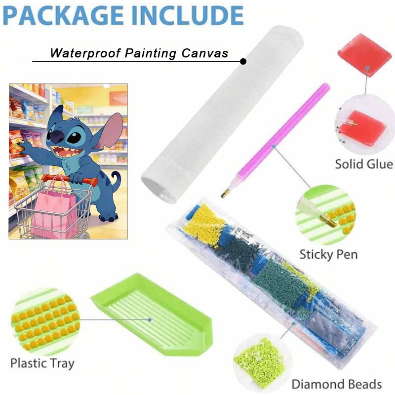 Disney Szydełko Zakupy Malowanie Diamentowe Sztuka Zestaw Rękodzieło DIY5D Wystrój Domu Prezent