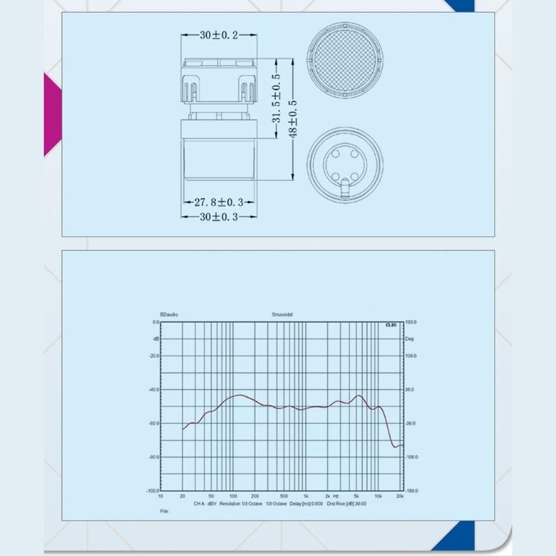 Dynamic Cardioid Mic Head with High Sensitivity Microphone Capsules for Singers and Auditory Producers