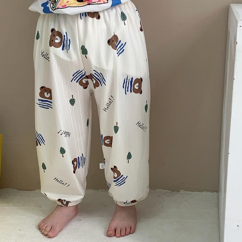 

Детские брюки-фонарики для мальчиков и девочек, летние тонкие детские брюки с мультяшным принтом 90