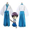 Gintama Shinpachi Anime Shimura  Cosplay Costume Uniform Kimono Fancy Suit Dress