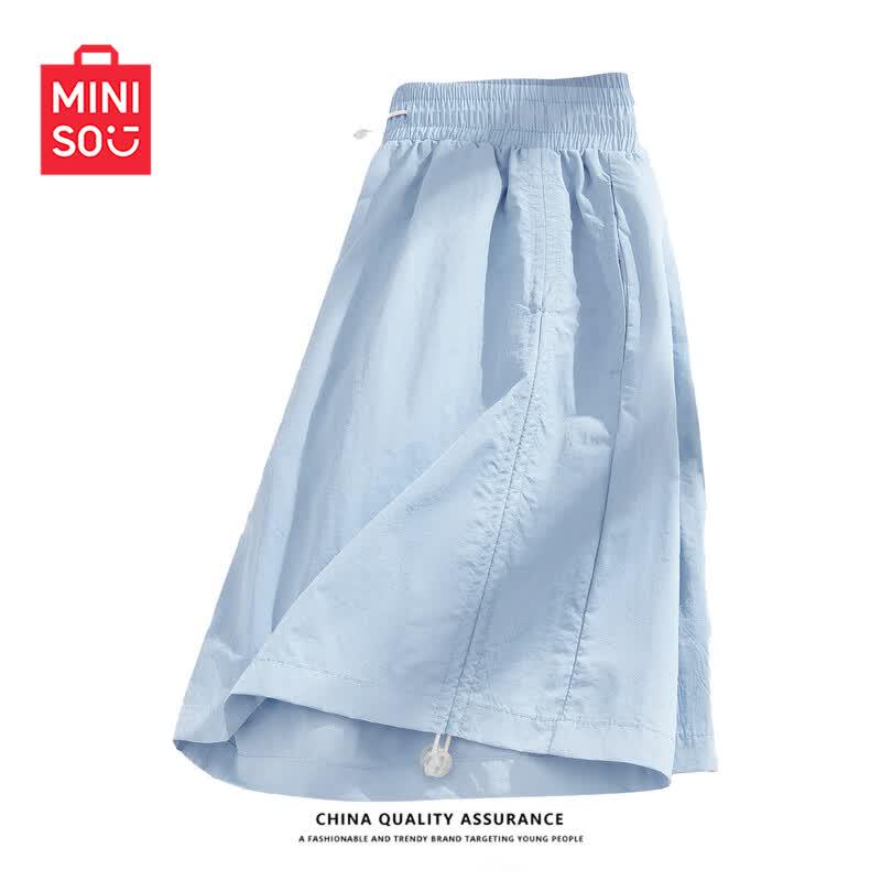 MINISO Women's Quick-Dry Wide-Leg Cargo Shorts