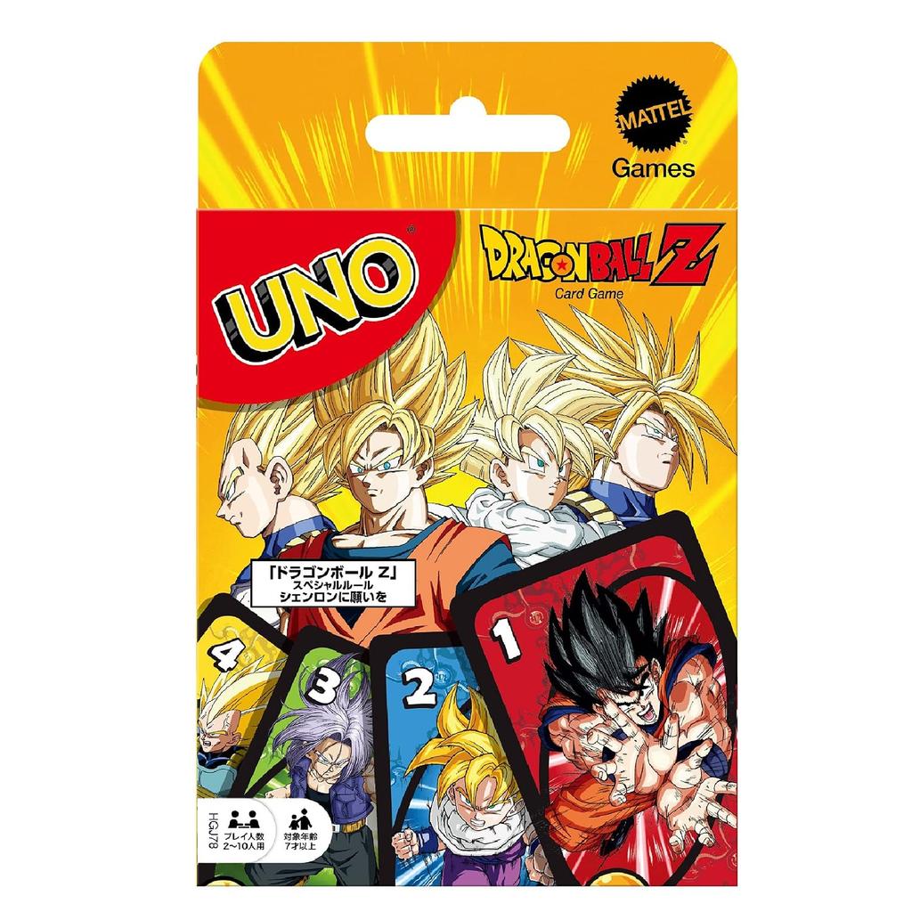 Mattel Game UNO Dragon Ball Z Card Party 2 10 Players Ages 7 Up HGJ78
