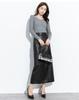 2025 Autumn/Winter Women's High-Waisted Lambskin Leather Midi Skirt - Elegant and Versatile Design