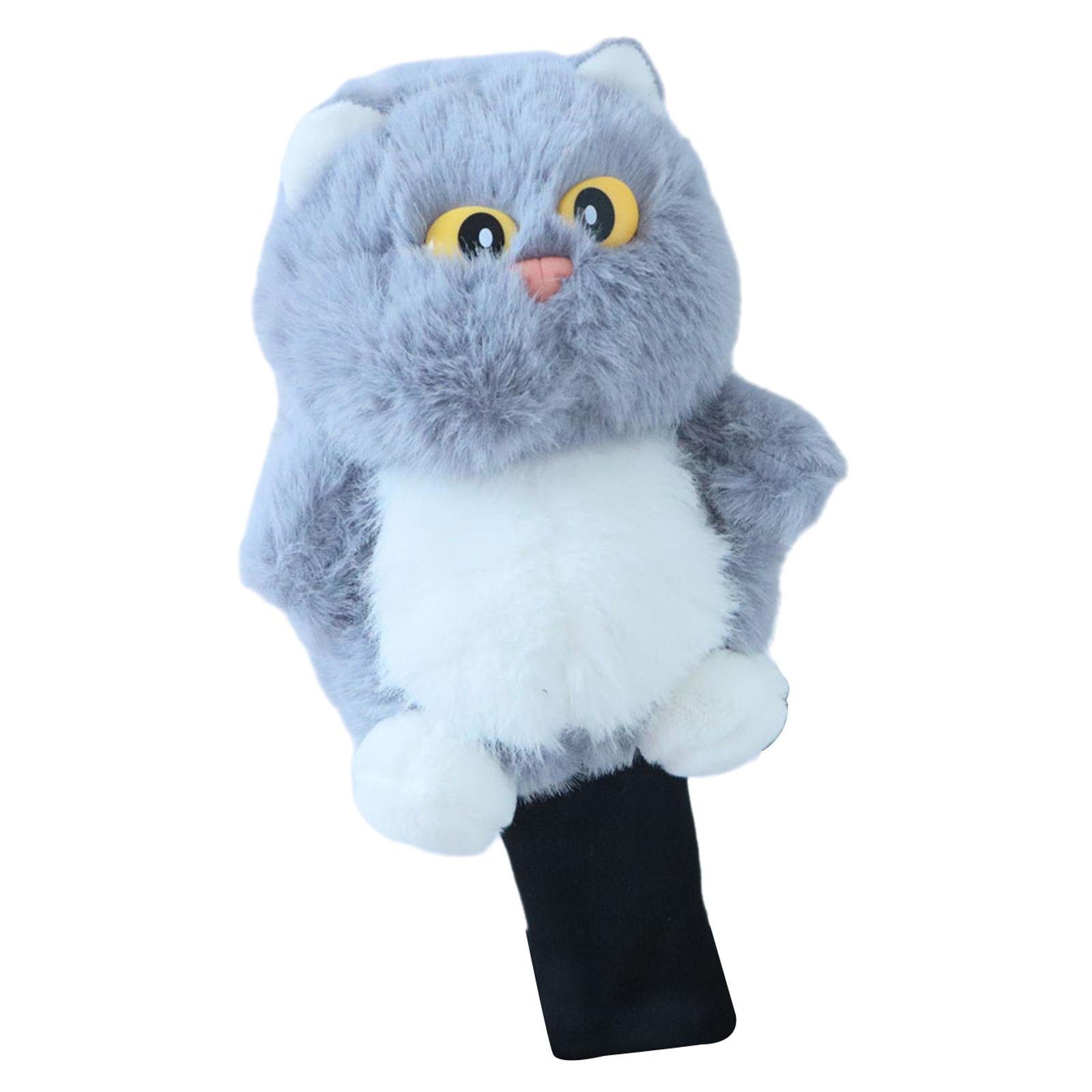 

Чехлы для клюшек для гольфа в виде милых кошек, плюшевые животные, защита на фервее, аксессуары для гольфа One Size серый