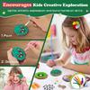 Wooden DIY coloring kit for children, handmade craft set with glowing decorations for holidays