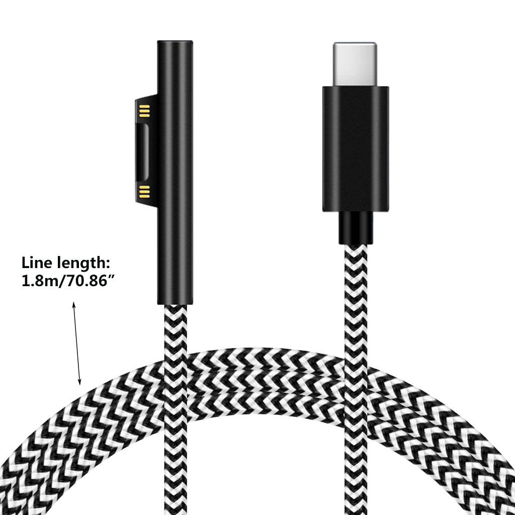 Type C Female To Surface Connect Charging Charger Cable for Microsoft Surface Pro 7/6/5/4/3 with PD Power Supply 15V 3A
