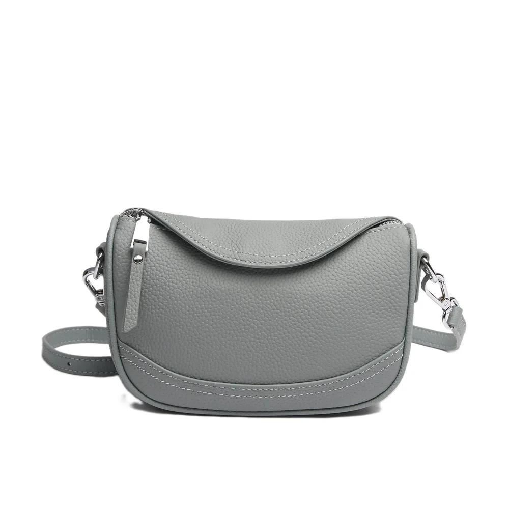 TOGO Kopfschicht Rindsleder Satteltasche Temperament Damen Kleine Handtasche Echtes Leder Schulter Crossbody Phe Tasche