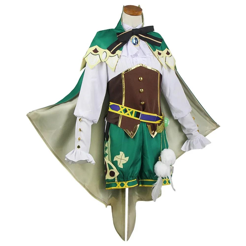 Venti Cosplay Genshin Impact Costume Cosplay Uniforme Parrucca Venti Stile Cinese Costumi di Halloween per Donne Gioco Wendi Ventoso