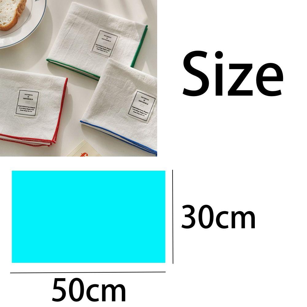 Cotton Solid Color Placemat 30x50cm Cup Cloth Mat Photo Background Kitchen Towel  Graduation